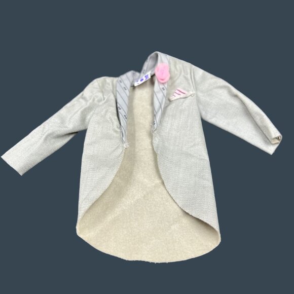Ken Doll Clothes 2-Piece Wedding Suit & Vest With Pink Tie 1 piece star tuxedo - Picture 3 of 16